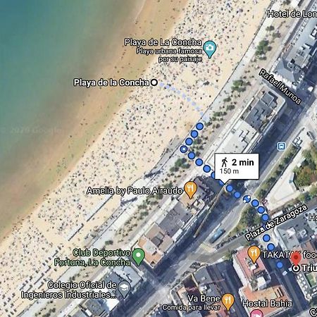 Apartamento Amplio Y Central A Pie De Playa La Concha San Sebastian Bagian luar foto